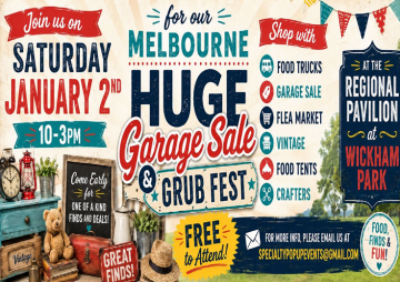 Melbourne HUGE Garage Sale & Grub Fest